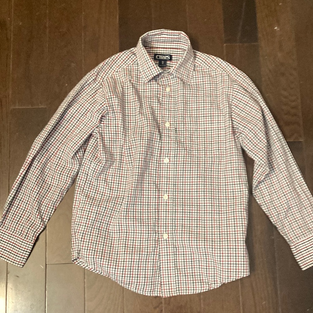 Chaps button down long sleeve shirt kids small
